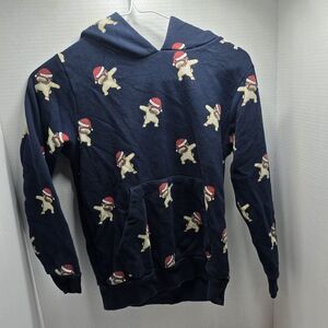 Cactus Navy Blue Hoodie with Dog Design